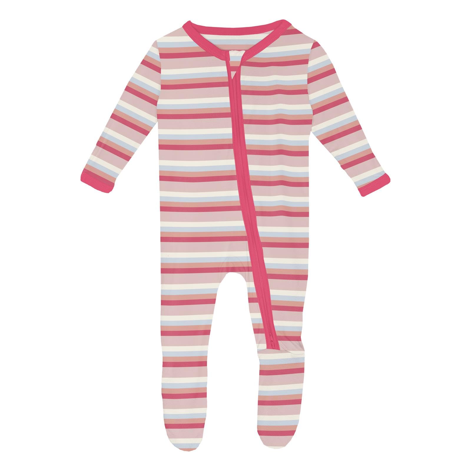 KicKee Baby &amp; Toddler Zipper Footie – Ultra-Soft Viscose from Bamboo Pajamas with Flip Paws &amp; Grips