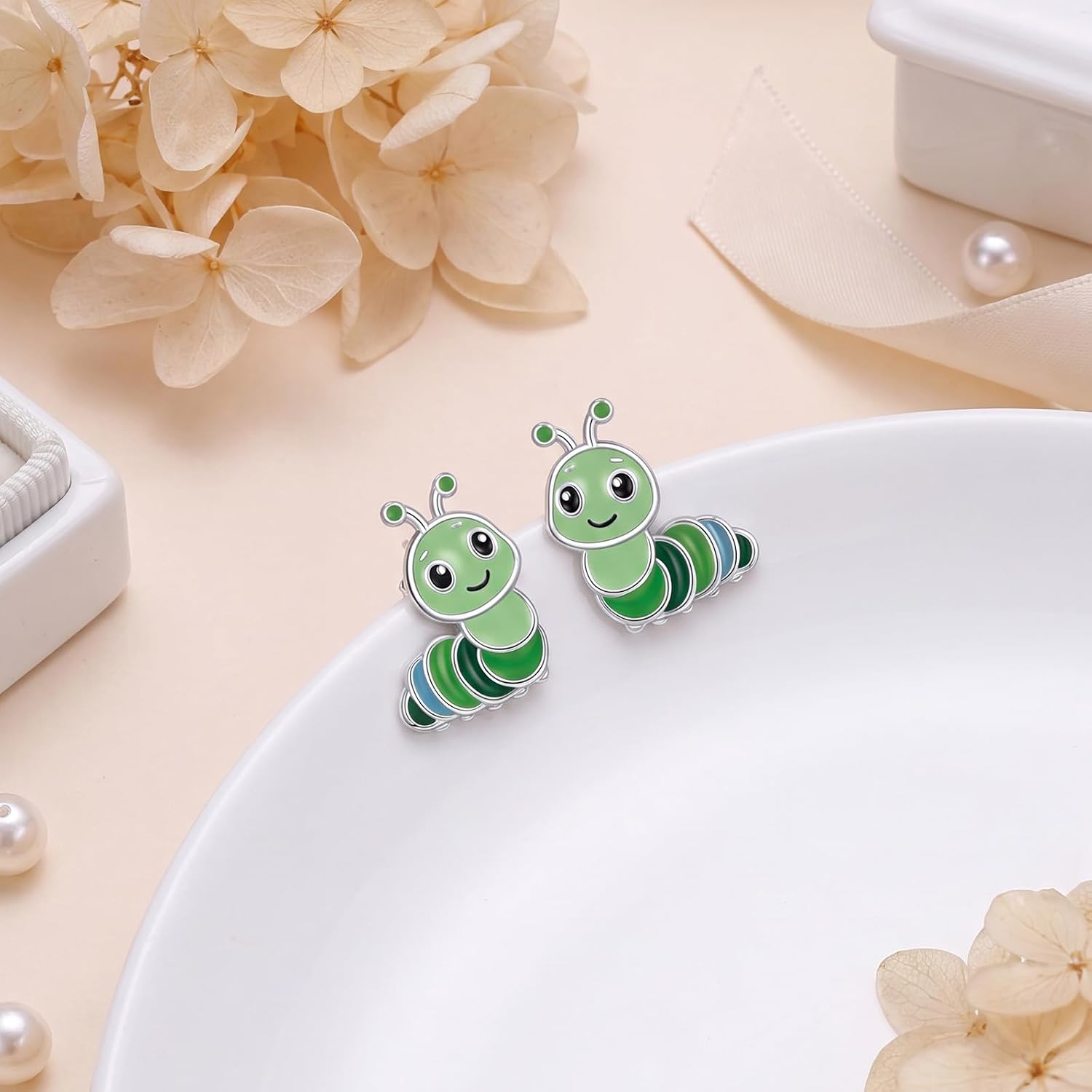 Yearace Animal Stud Earrings for Women 925 Sterling Silver Highland Cow Capybara Robin Bird Cat Bunny Stud Earrings Cute Animals Jewelry Gift for Women Girls image 2
