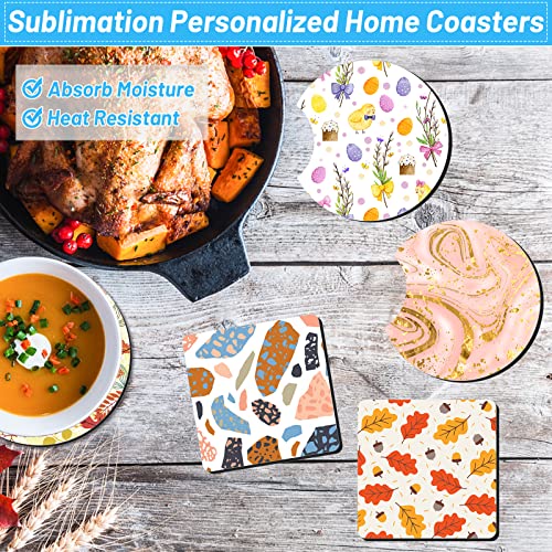 82 Pcs Sublimation Blanks Products Set, Modacraft Diy Sublimation Starter Kit With 20 Car Coasters, 12 Keychains, 8 Earrings, 4 Mouse Pads, 3 Pillow Covers, 3 Puzzles #TOP5