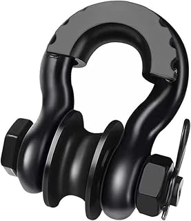 NanDeZ 4.75T Off-Road Vehicle Forged 3/4 Towing Bar with U-Shaped Release Hook and Roller for(Black)