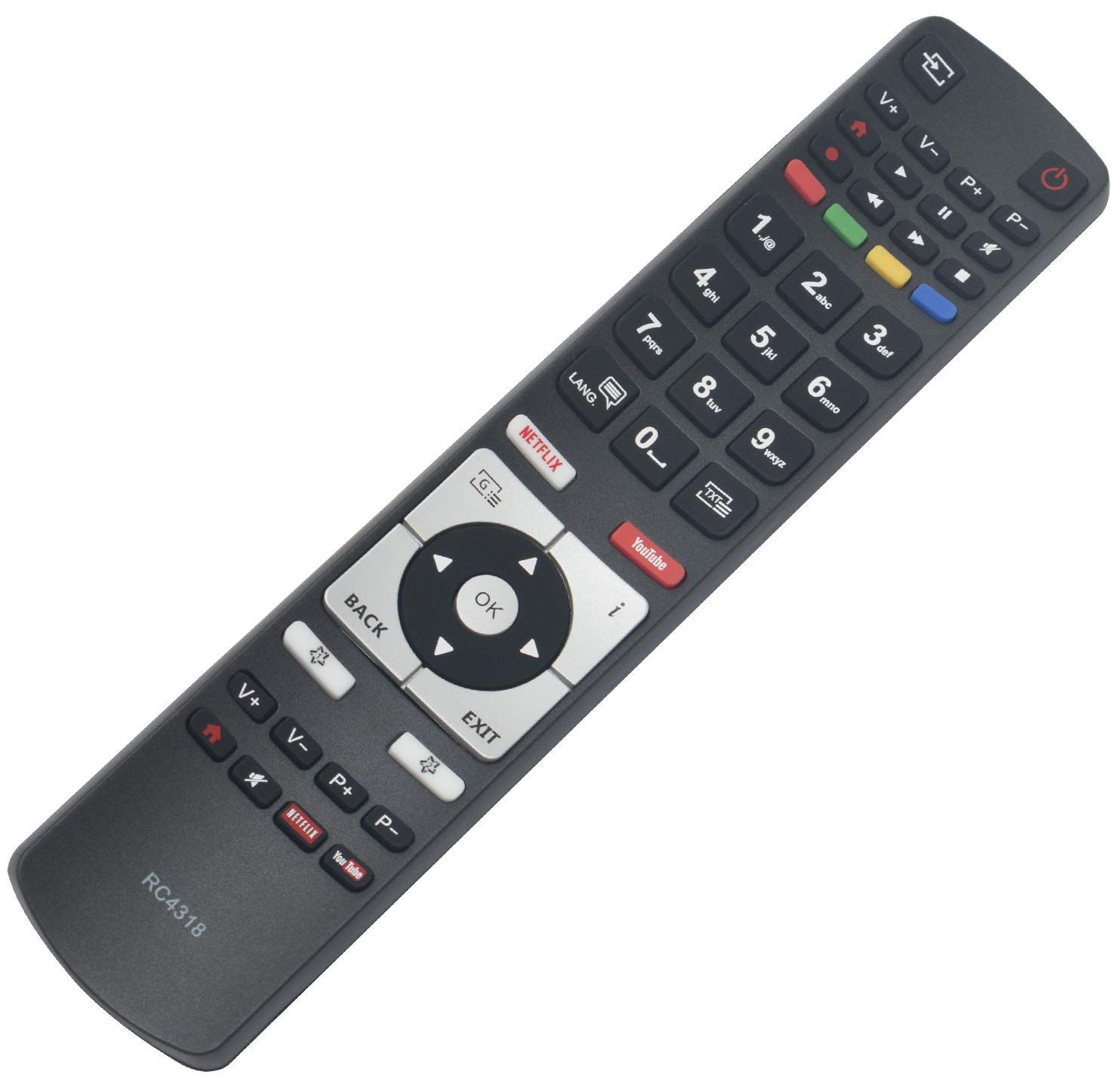 Telecomando Universale ALLIMITY RC4875 Per TV Telefunken | Sostituisce 30087730 | Compatibile Con 24HE6115, 32DH5015 E Molti Altri