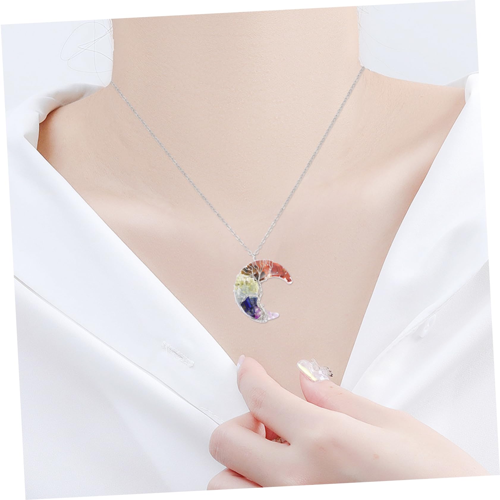 VILLCASE Di Cristallo Del Pendente Della Ghiaia Fai Da Te Charms Fai Da Te Ornamenti Appesi Pietre Collane Pendente Fai Da Te Ciondolo Fatto A Mano Delle Donne Dei Monili
