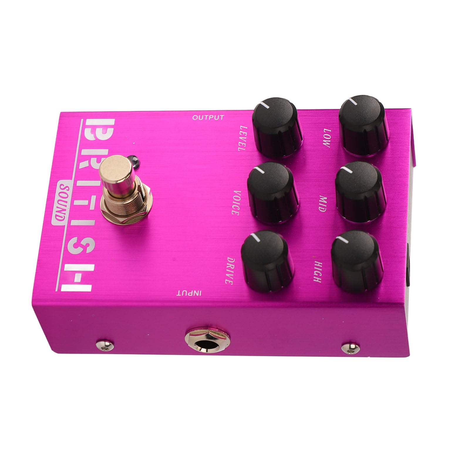 Vintage pedał efektów do gitary elektrycznej wbudowany tuner zniekształcenia Overdrive kompaktowa konstrukcja ze stopu aluminium (AN 31 Purple)