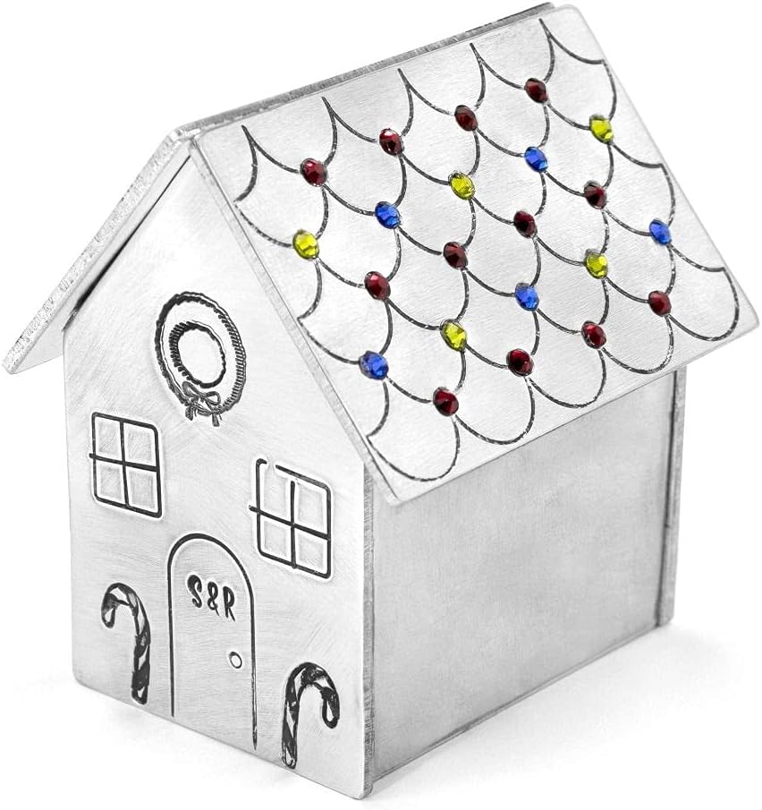 ImpressArt - Holiday Ornament Metal Stamping Blanks Project Kit, Perfect for DIY Crafts, Gifts, and Handmade Christmas Decoration (Gingerbread House)