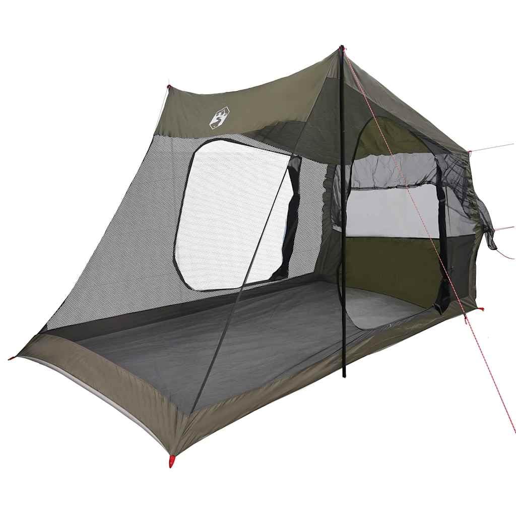 Tenda per auto impermeabile per 2 persone, verde oliva, tenda da campeggio per auto con poliestere rivestito in PU, cuciture sigillate e telo di base, facile da montare con aste e cinghie