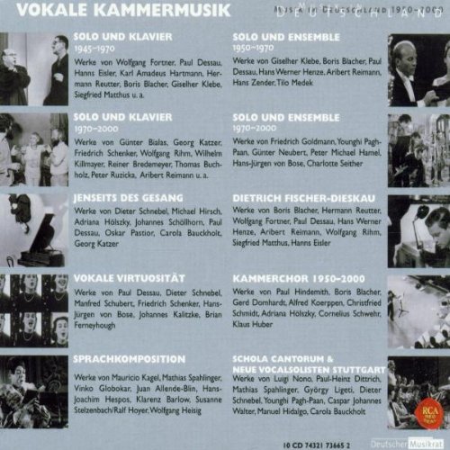 Musik in Deutschland Box 4 - Vokale Kammermusik