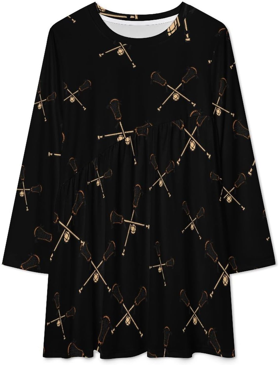 Lacrosse Women's Fleece Sleeve Sweatshirt Dress Long Pullover Casual Dresses