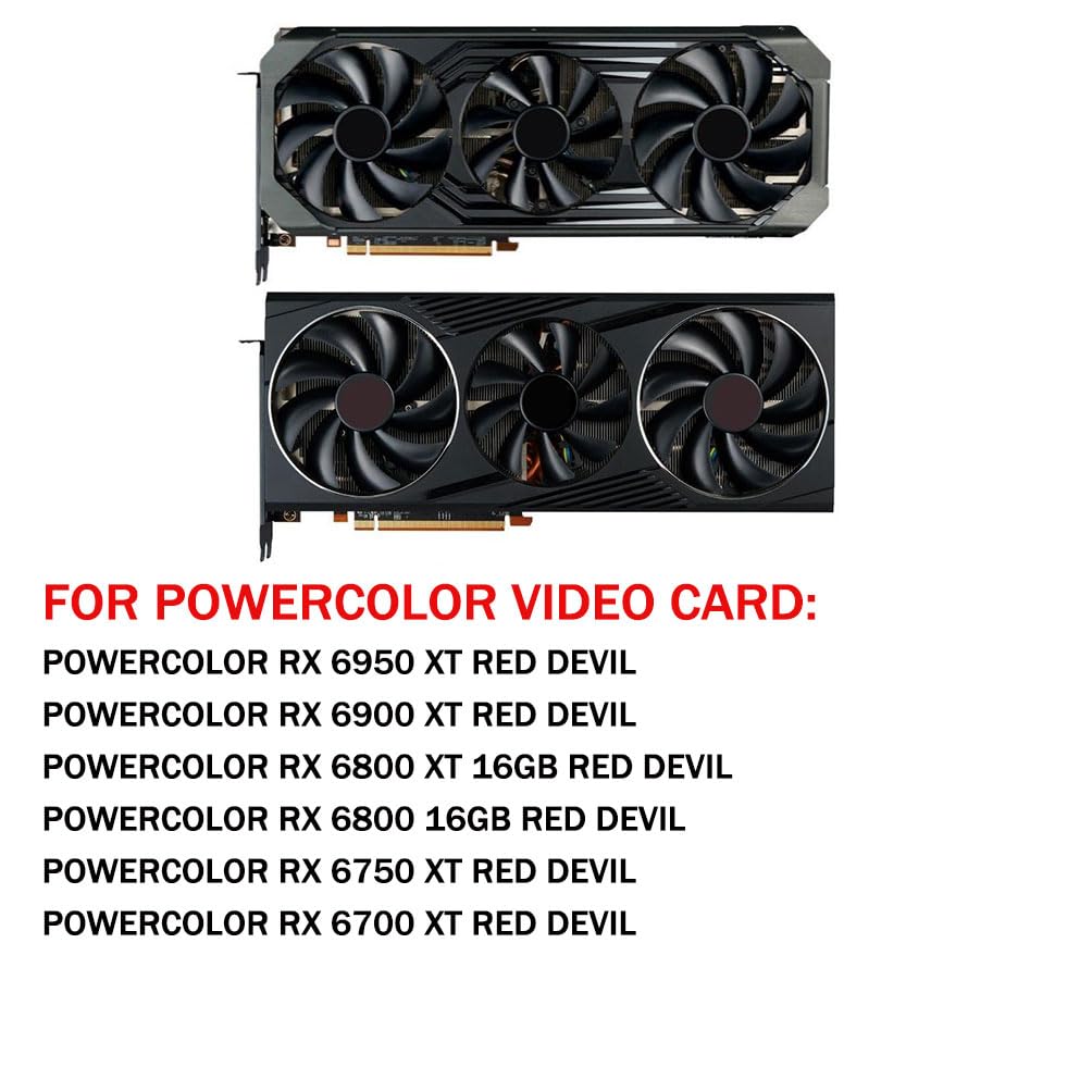 T129215SU 95mm 12V 0.5A 4 Pin Graphics Card Cooling Fan Replacement for POWERCOLOR RX 6950XT 6900xt 6800XT 6800 6750XT 6700xt Red Devil Video Card Cooler Fans