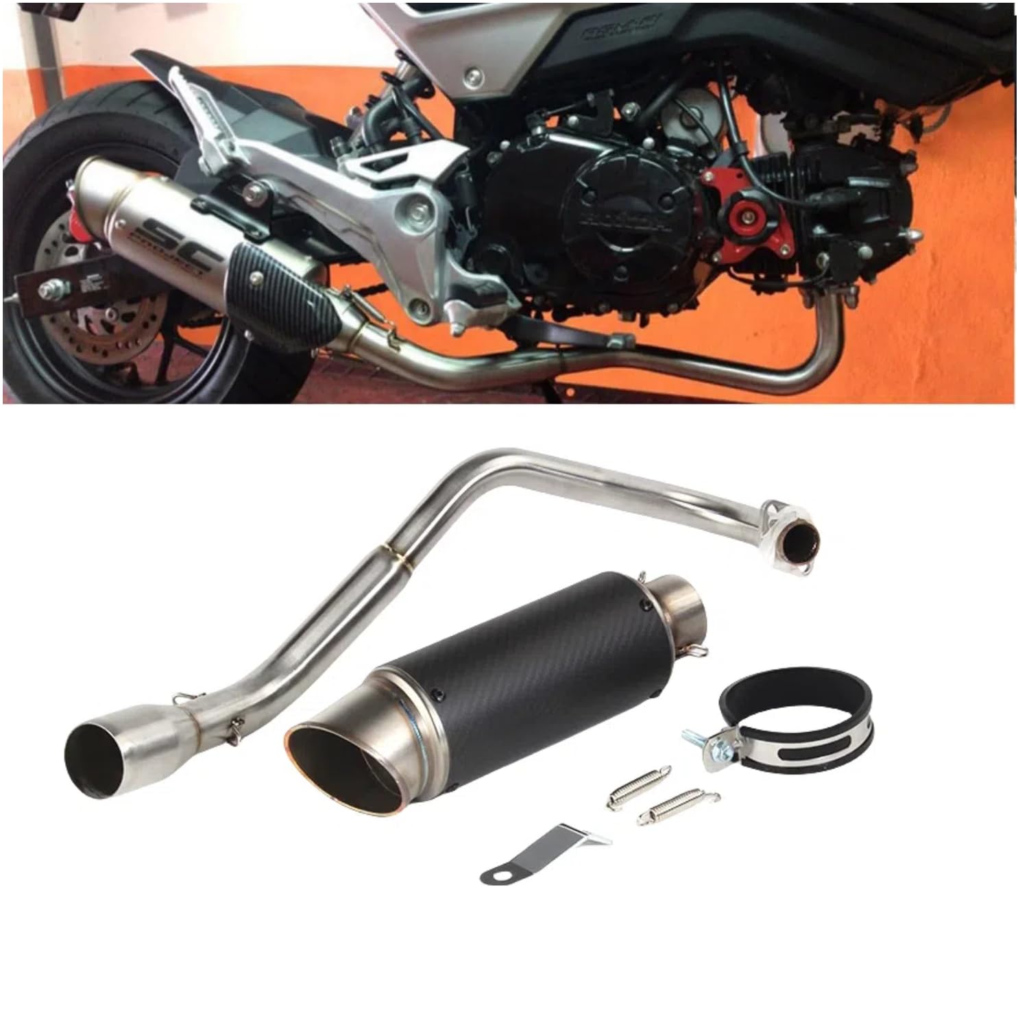 Amazon | スリップオン マフラー ホンダ グロム GROM/MSX125 JC92/JC61
