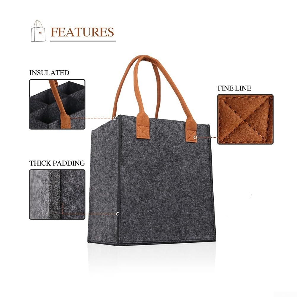 Bolsa de Vino 6 Botellas Roja Portátil Bolsa de Vino 6 Botellas