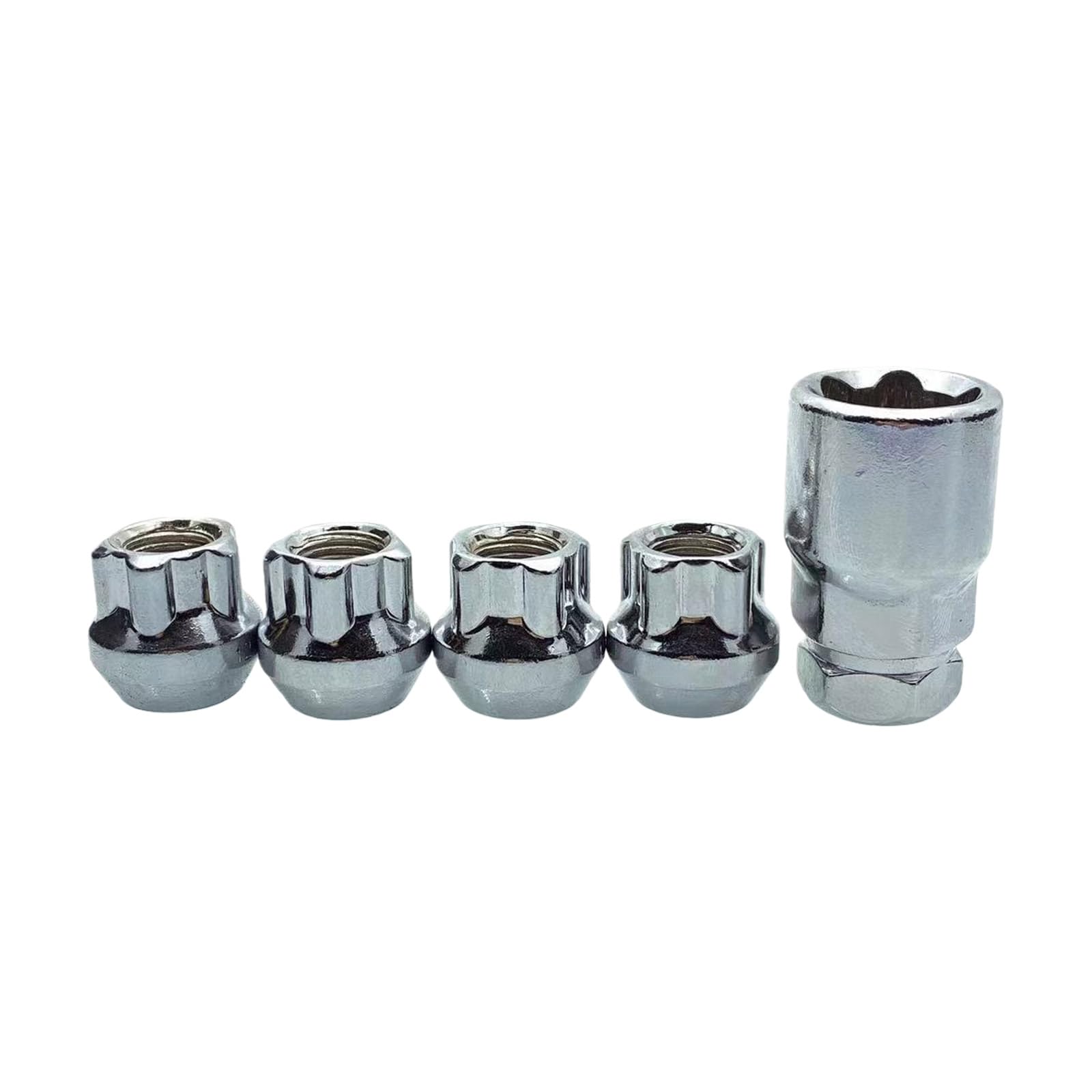 Buxuaaaa M12x1.5 5Pcs Open End Wheel Nut M12x1.25 Wheel Locking Nut Open End Bulge Easy Installation Easy Installation