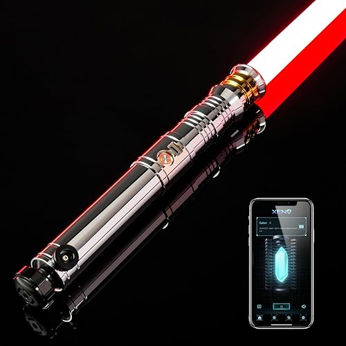 Miniatura 9 de CUSTOM SABER Sable de luz de oscilación suave RGBX sensible, 16 fuentes de sonido, Sable de luz de cambio de color infinito de control de
