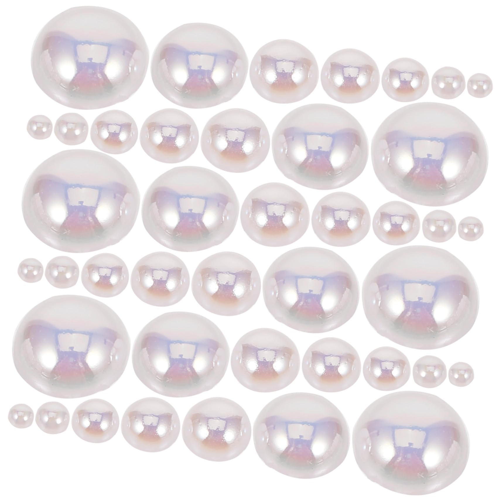 Beatifufu Nail Decor Charm Pearl Embellishments Half Round Nail Art Pearls Semicircle for Festive Occasions