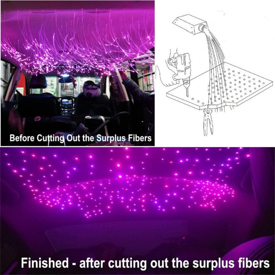 12v Car Interior Headliner RGB Fiber Optic Star Light Kit with Remote Control