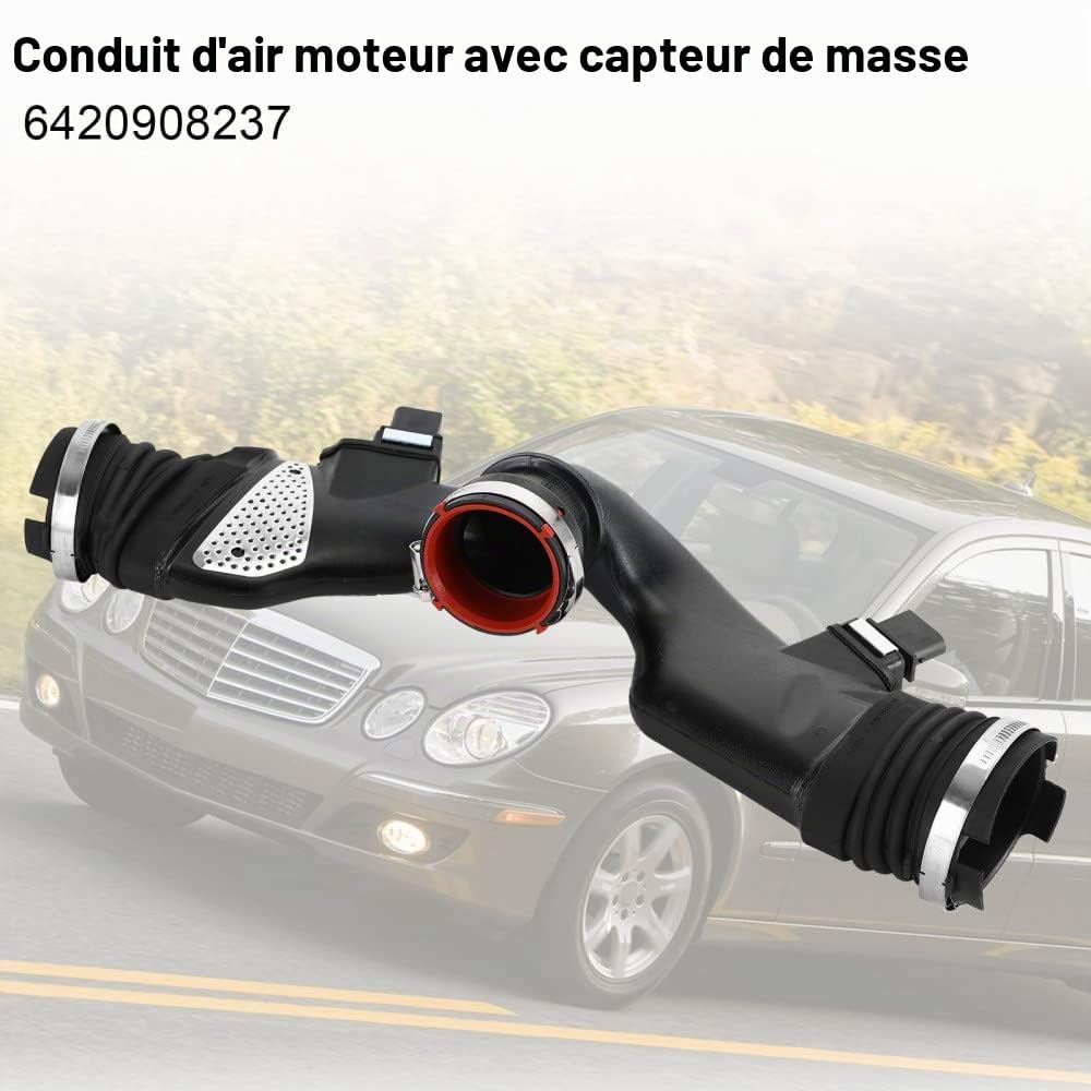 Durite d'air Moteur avec Capteur de Masse pour Mercedes-Benz X164 W164 W211 W251 6420908237 – Remplacement Direct,Haute Qualité