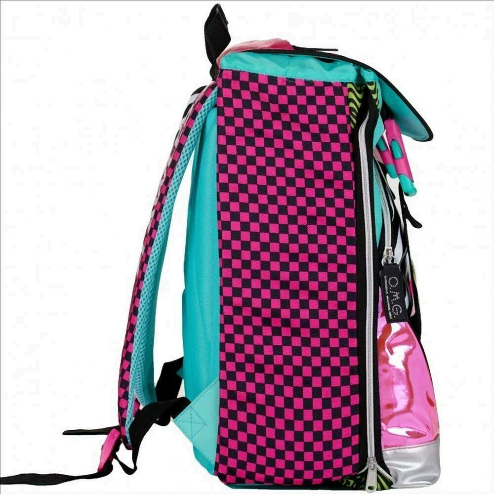 G.P. Schoolpack Zaino Scuola LOL O.M.G. Estensibile 40x29x13(+9) cm + Astuccio 3 Zip Completo
