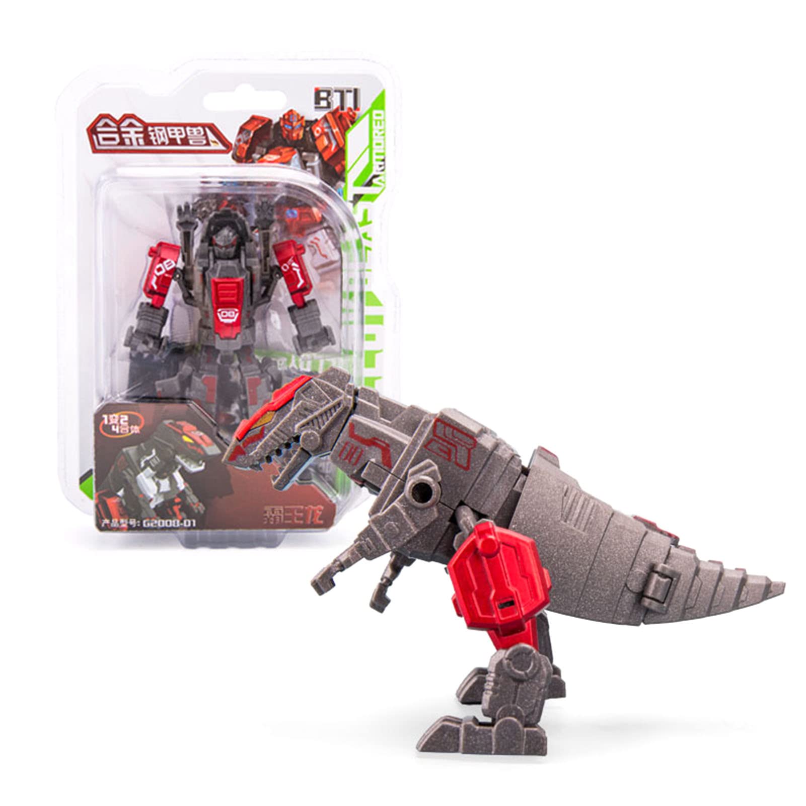 Giftik Deformable Dinosaur Animal Robot Toys, Deformed Alloy Dinosaur Animals Figures Toys for Kids Boys Girls Age 3 4 5 7 8 9 10 11 12 (Tyrannosaurus Rex)