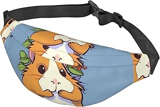 Fanny Pack - Riñonera ajustable para mujeres y hombres, bolsa cruzada estilo Guinea para viajes, color negro, talla única, Black, Talla única