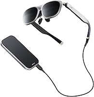 Rokid Max2 AR Spatial Glasses with Station2: 300" Micro-OLED, 120Hz 600 Nits, 3-Screen Multitasking for Gaming & Work