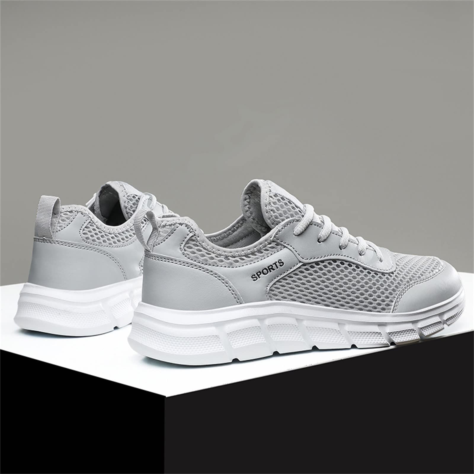 Zapatos de verano para hombre, de malla transpirable, planos, elásticos, casuales