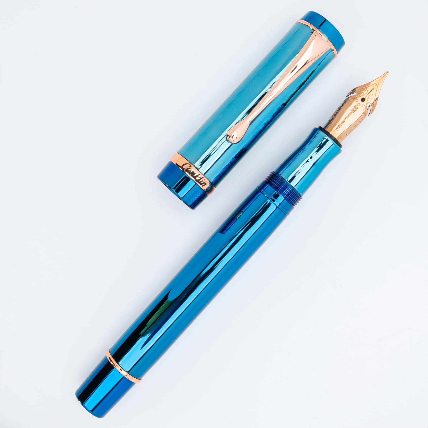 Amazon | Conklin Duragraph メタル万年筆 PVD ブルー - フレックス