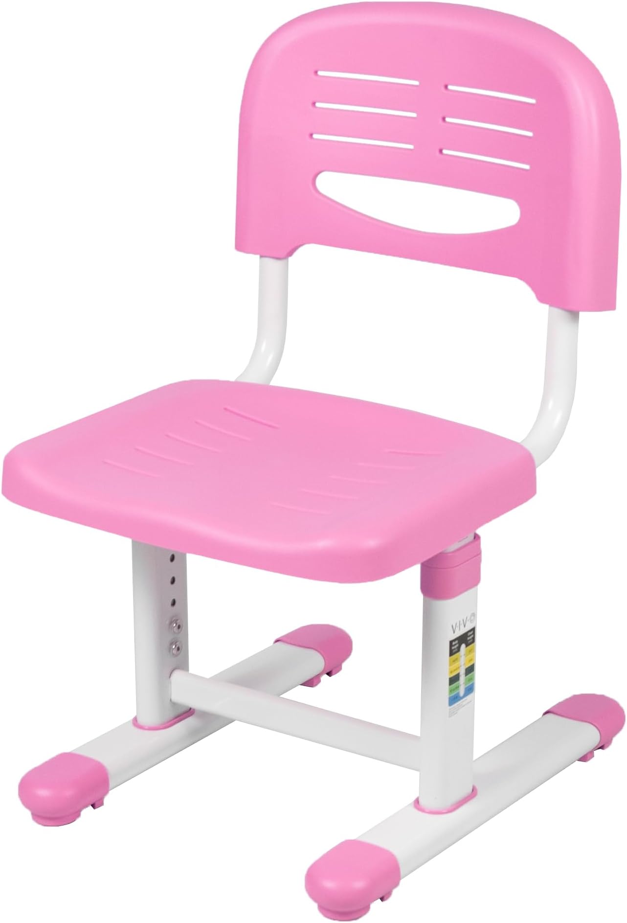 VIVO Height Adjustable Kids' Desk Chair, Chair Only, Multifunctional Interactive Workstation for School Study or Play, Children's Ergonomic Seat with Back, Pink, DESK-V201P-CH