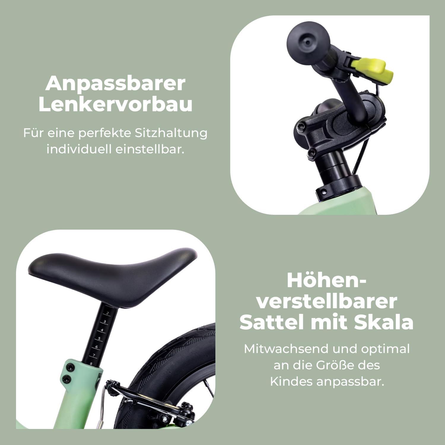 PUKY Next Set Laufrad 12" & 14" - Mitwachsendes Balance Bike 2-6 Jahre