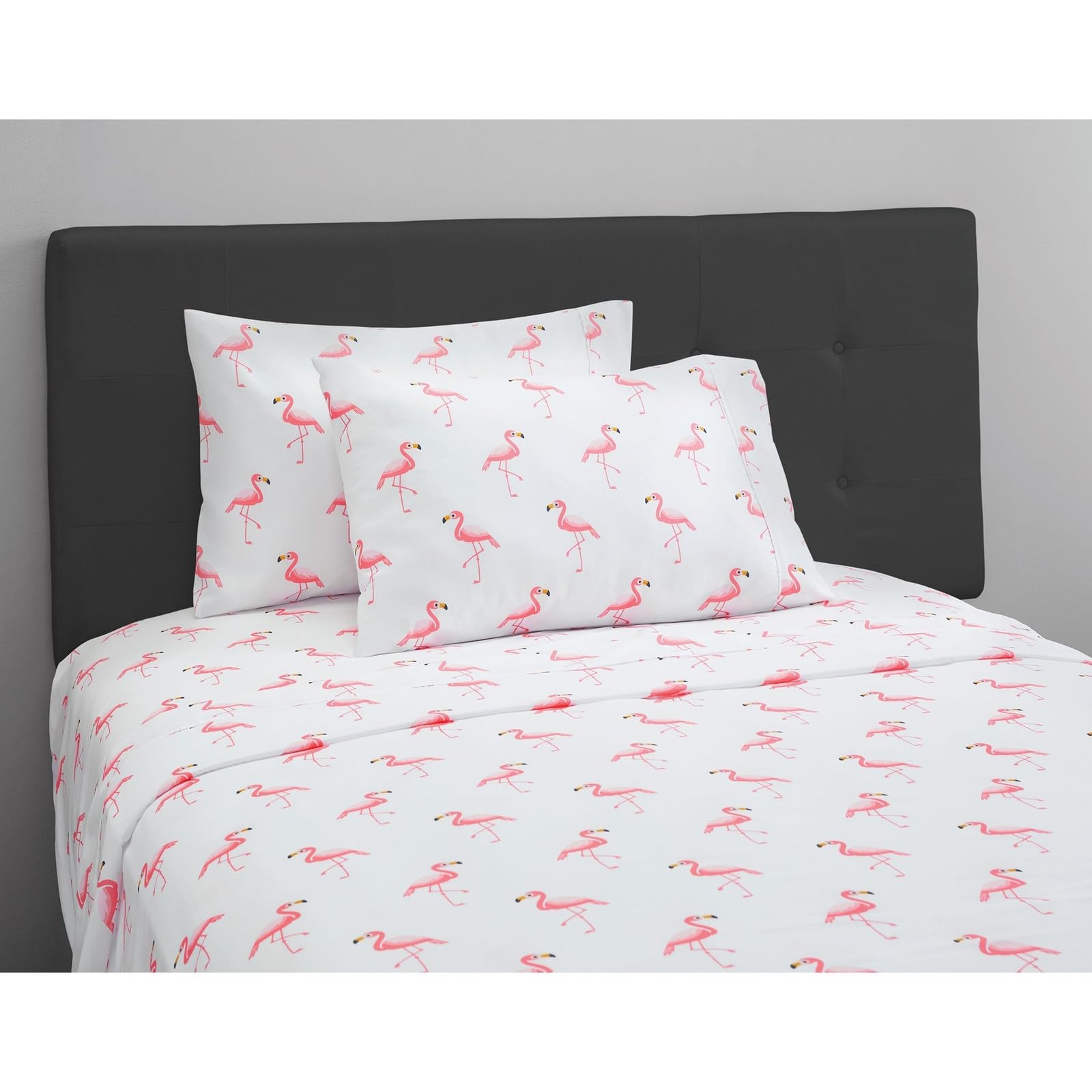 Stoneberry Home Printed Microfiber Sheets King Microfiber Flamingo
