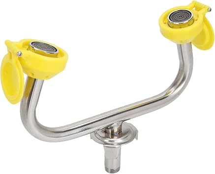 Luqeeg Faucet Mounted Eyewash Station, First AID Emergency Eye Wash Unit for Sink Attachment, Sink Mount Eye Flush Shower for Eyes and Skin