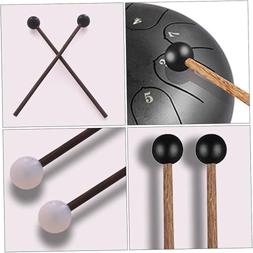Miniatura 9 de SUPVOX 2 pares de mazos de percusión para tambor de lengua de acero, baquetas suaves para principiantes y niños y niñas, instrumentos musicales,
