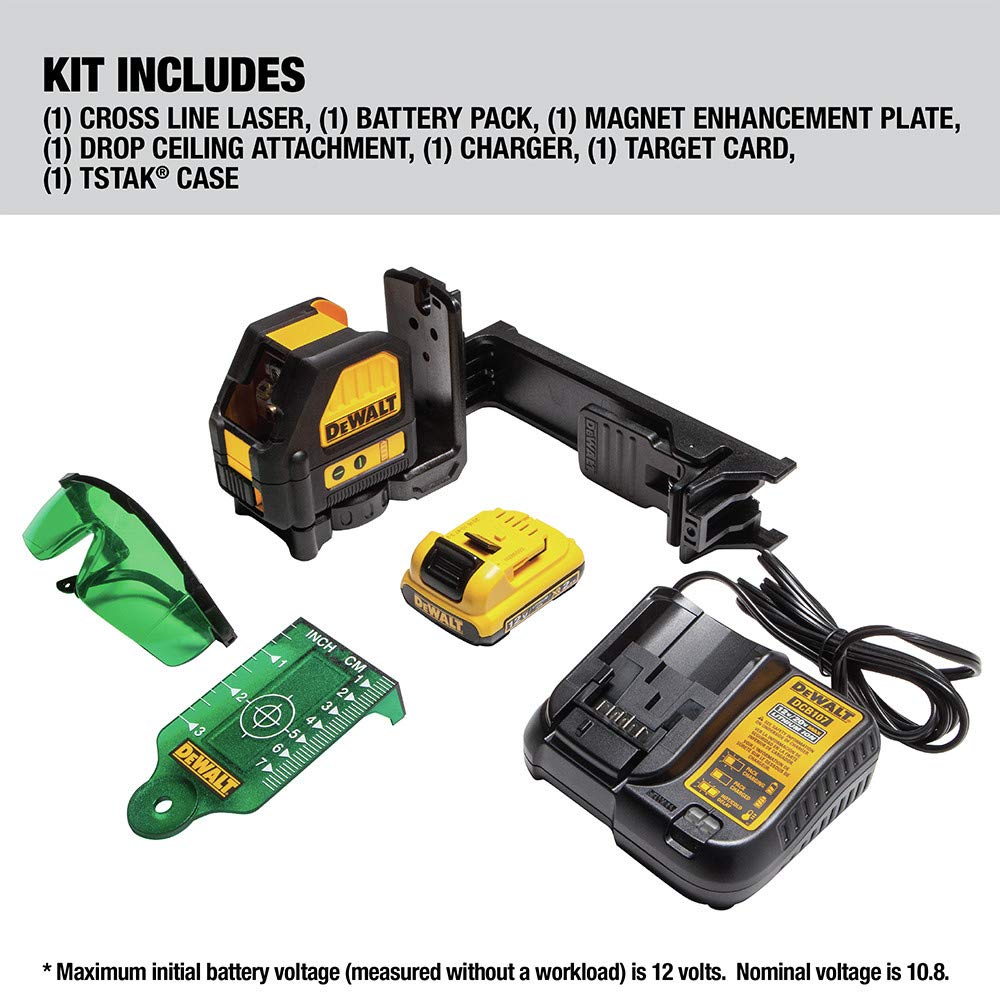 DEWALT 12V MAX Laser Level, Cross Line Laser, Green (DW088LG) — Amazon image 2