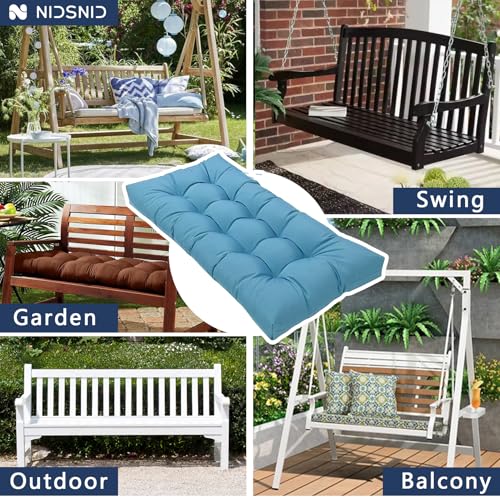 Coussin imperméable extérieur bleu fini le banc inconfortable - 7