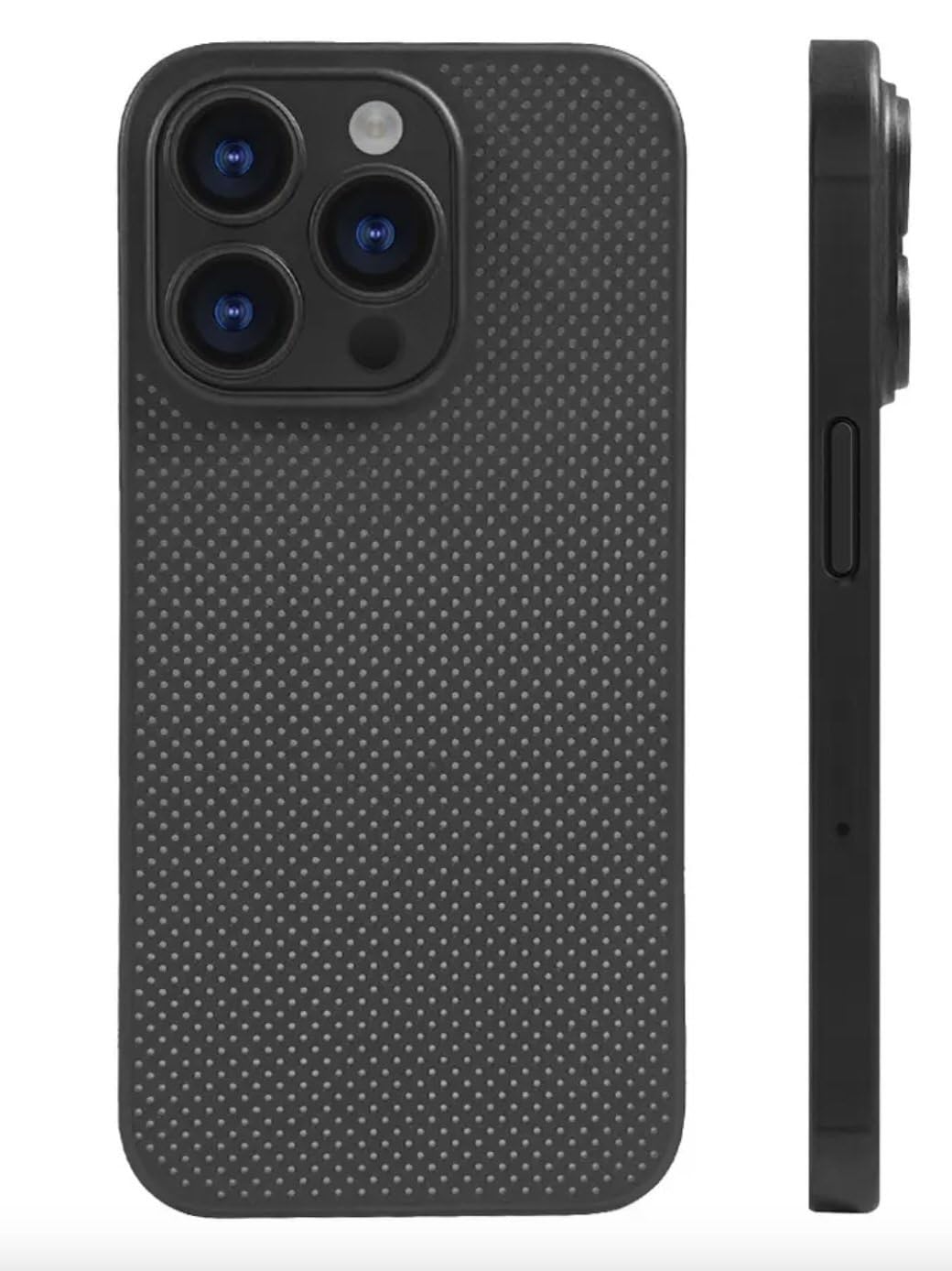 ThriftyTalk Phone Case for iPhone 15 | Breathable Micro-Dot Pattern, Ultra-Slim Precision Engineered Case, Shockproof & Durable Protective Cover, Compatible with iPhone 15 Series Black