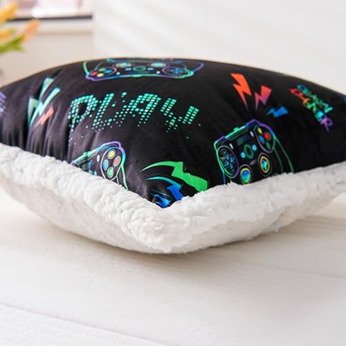 Miniatura 7 de NTBED Controlador de videojuegos impreso almohada de lectura con respaldo de cuña con brazos, sofá TV Relax Bed Rest Almohada Cojín de apoyo para la