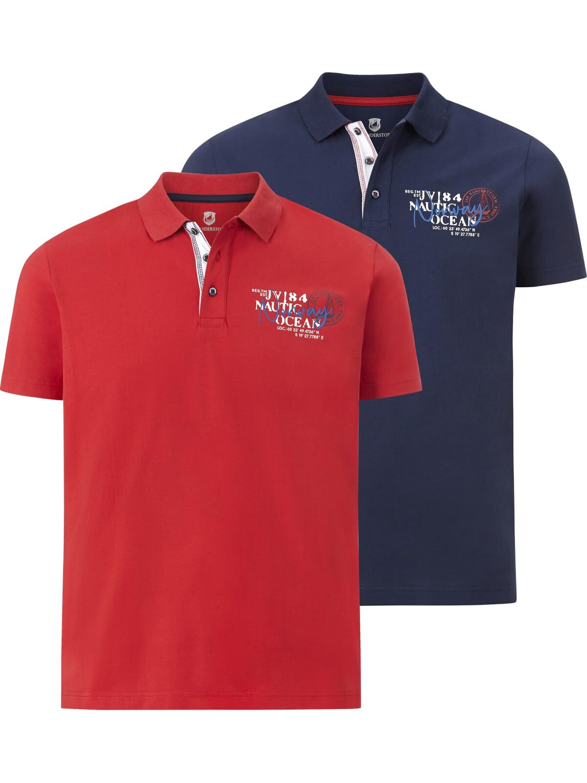 Jan Vanderstorm Herren Doppelpack Poloshirt Dagfinn