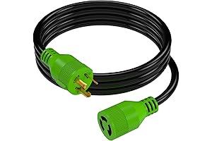 RVMATE 3 Prong 30 Amp Extension Cord 10 Feet | NEMA L5-30P/L5-30R...