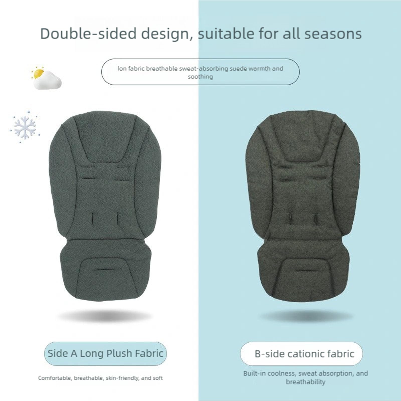Almohadilla protectora de asiento para cochecitos con soporte