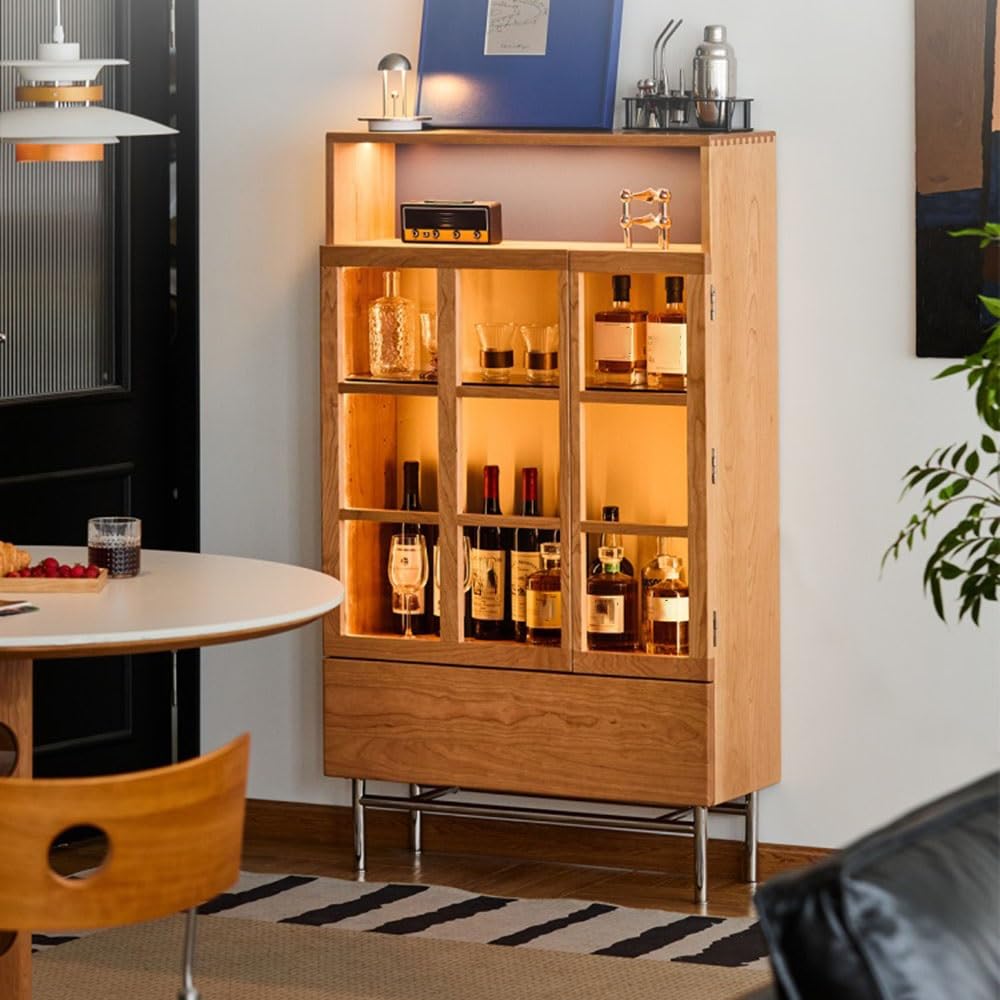 półki narożne Minimalistyczna krata, przeszklona półka na książki, retro witryna do przechowywania, salon, gabinet, regał, szuflady
