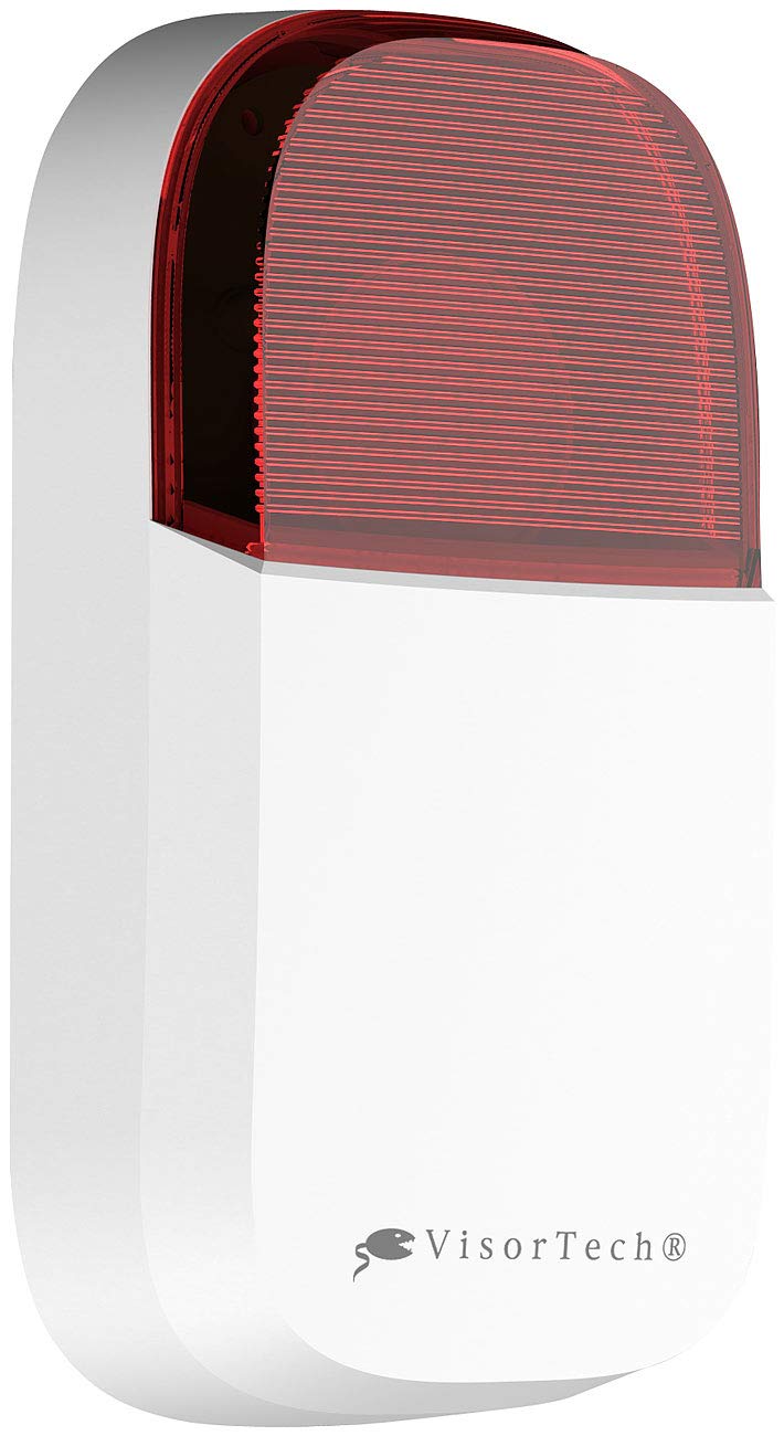 VisorTech Blink Alarm Sirene: WLAN-Outdoor-Sirene mit Blinklicht und 95 dB, IP54, ELESION-kompatibel (WLAN Alarm, Funksirene, außen)