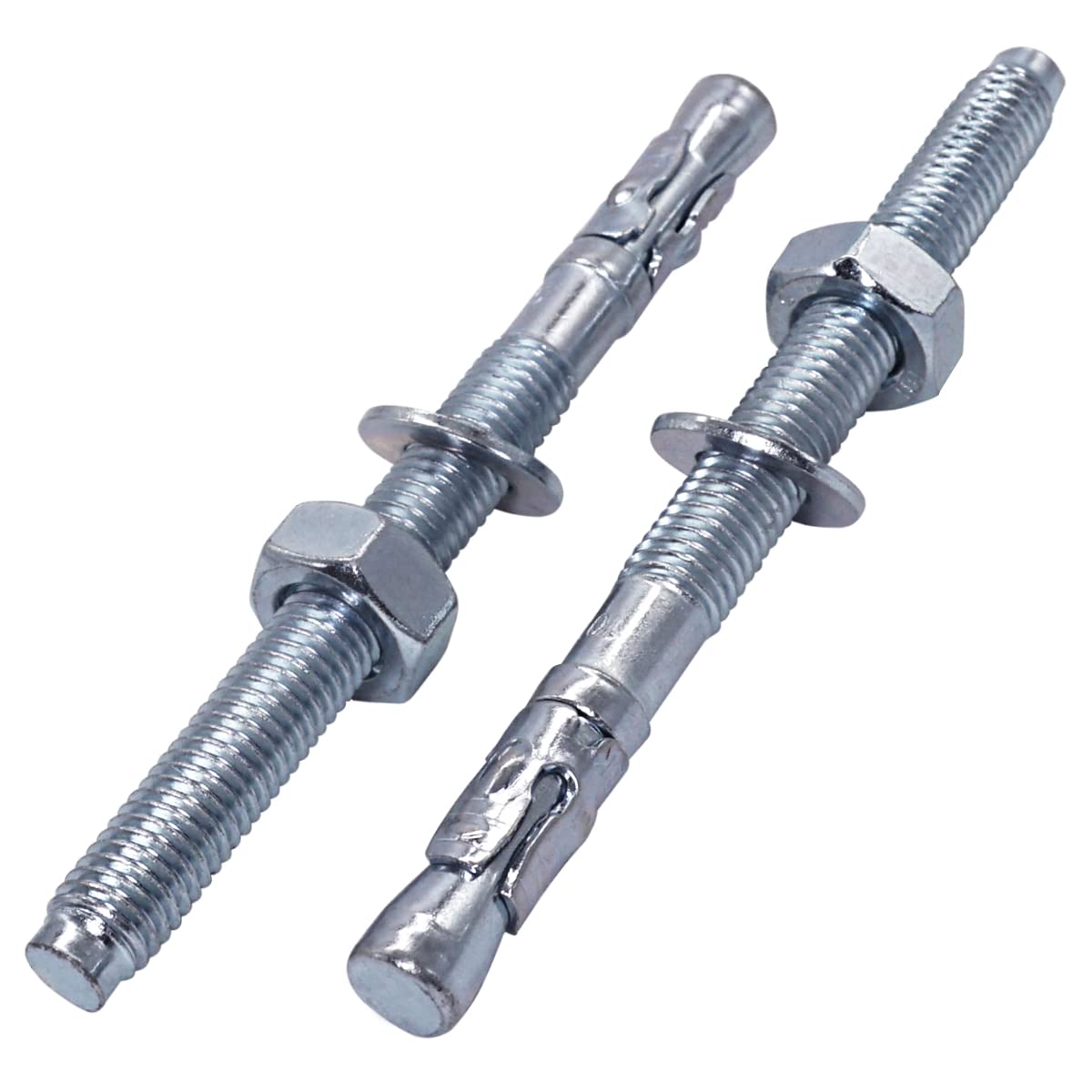 SKIR'CO Wedge Anchors M8 x 115 mm, Silver, 10 pcs, Steel, Concrete Expansion Anchor