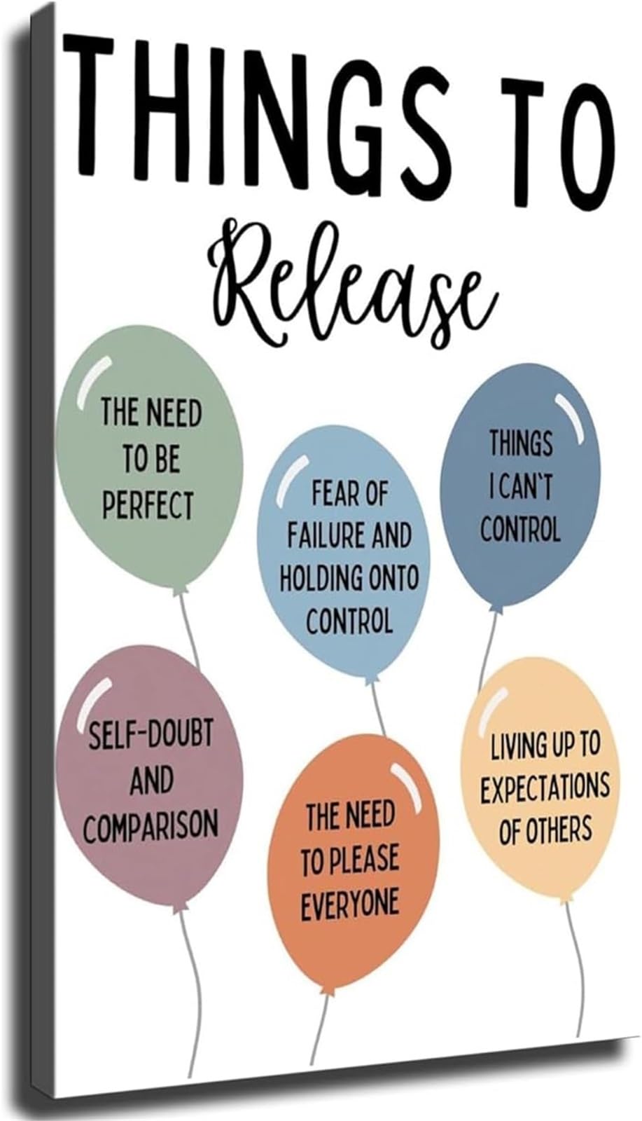 SSOPTMCB Anxiety Quotes Affirmations Poster Mental Health Wall Decor for Living Room Bedroom Kitchen