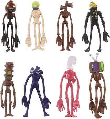 Amazon 8個セット サイレンヘッドおもちゃ 漫画動物フィギュアホラーモデル 人形セット アクションフィギュア Pvcモデル人形彫刻シャイガイ 子供向けおもちゃ ギフト 子供 誕生日 プレゼント 4 4 5インチ ロボット 子ども向けフィギュア おもちゃ