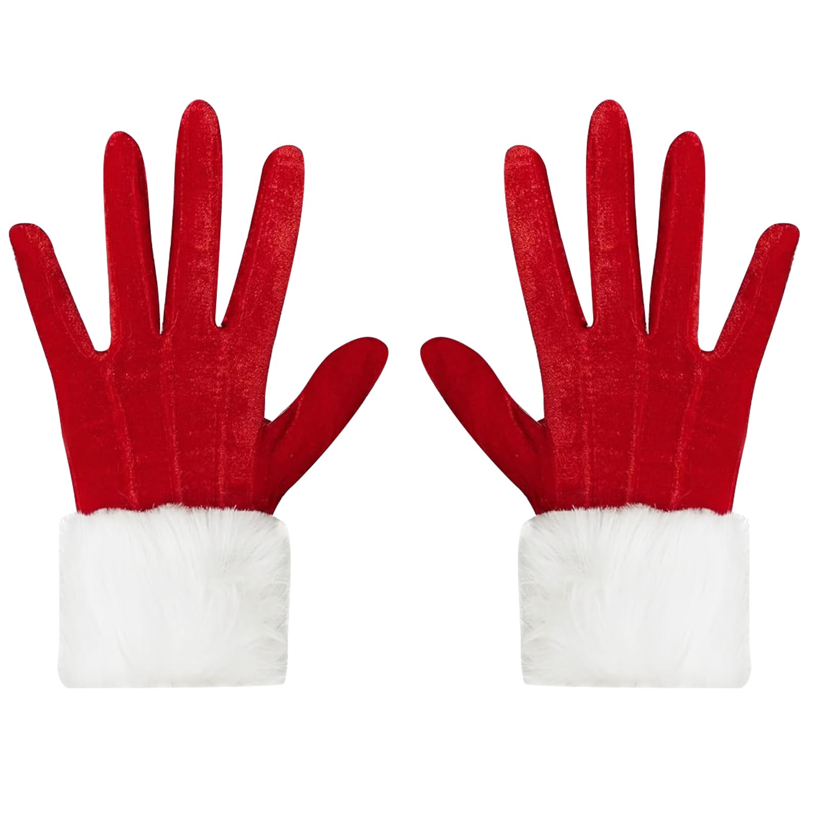 WEINIBAO Weihnachts Grüne Handschuhe Kurz, Grüne Plüsch Handschuhe für Erwachsene Damen Herren, Weihnachtshandschuhe Grünen für Weihnachten, Karneval, Maskerade, Cosplay, Comedy-Film