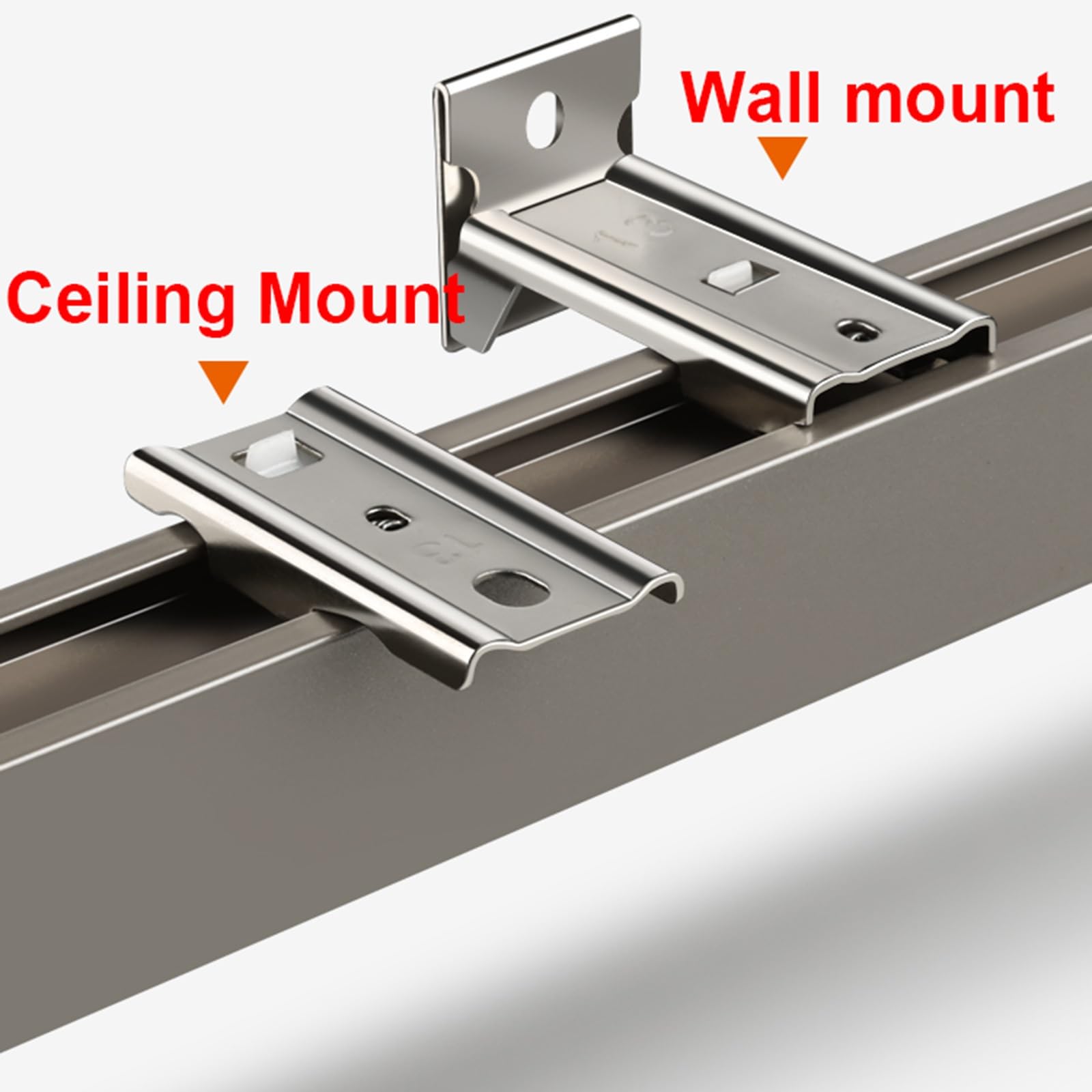 Ensemble de rails en aluminium – Fixation au plafond/mur Idéal pour l'intimité dans les espaces ouverts Solution de décoration d'intérieur Installation facile – Finition blanche