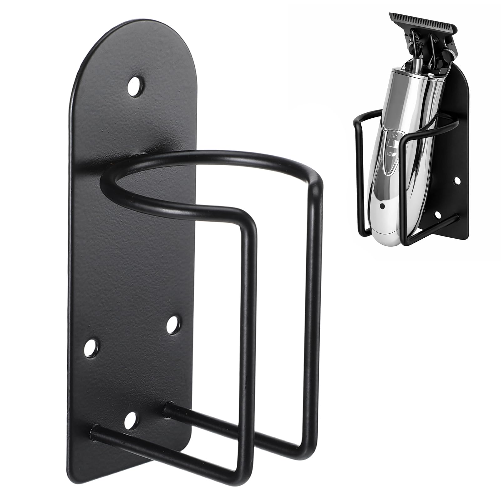 Didiseaon Stainless Steel Barber Hair Clipper Holder Wall Mounted Tool Organizer for Salon Accessories Lightweight Sturdy Electric Shaver Stand for Home Barber Shop Use Aesthetic Hair Tool Rack