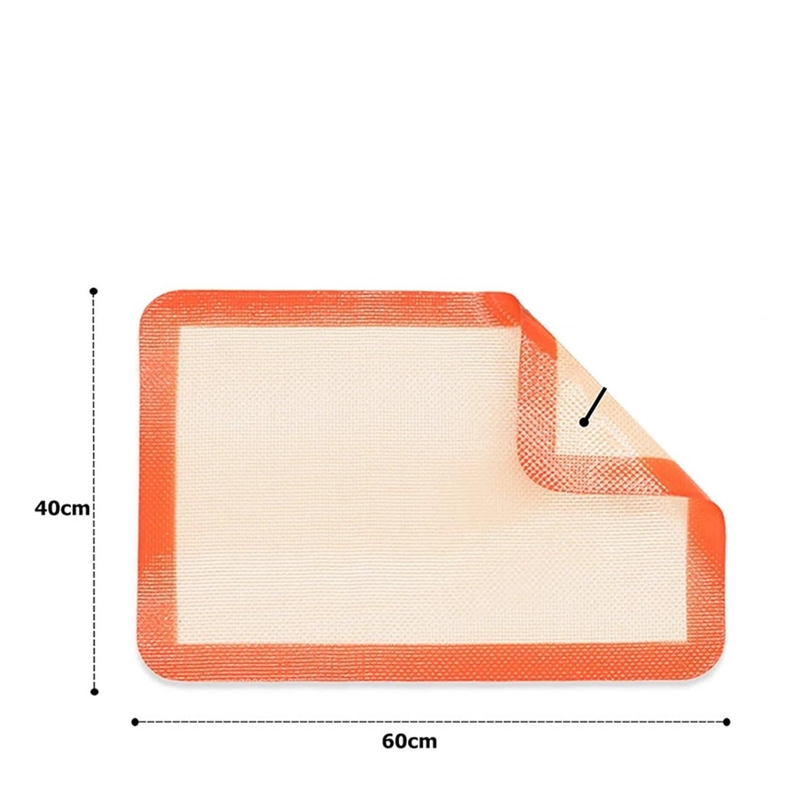 Estera de silicona for hornear pastelería reutilizable antiadherente(40x60cm)