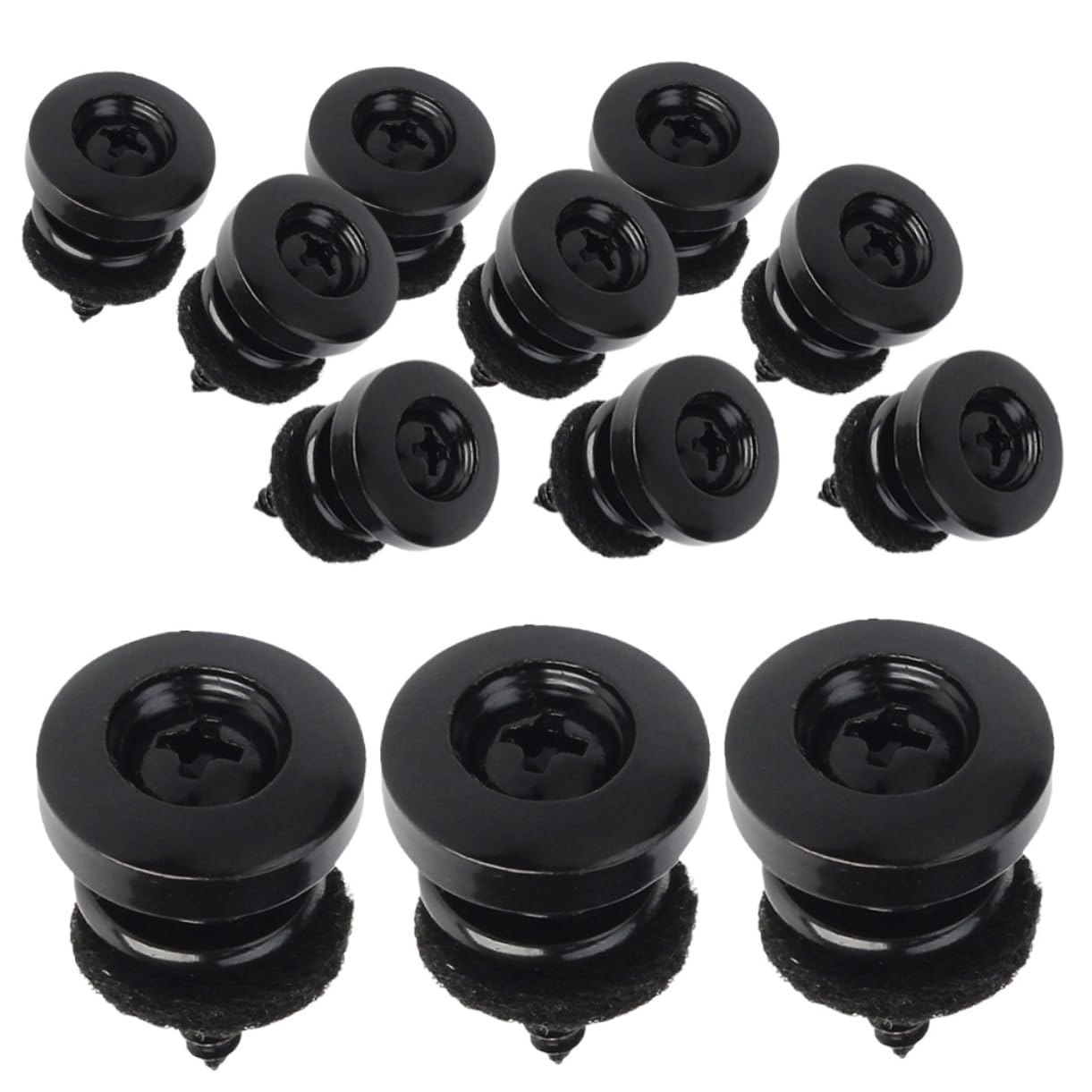 Milisten Secure Guitar Strap Lock Button Kit Pcs End Pins for Electric Bass Guitars