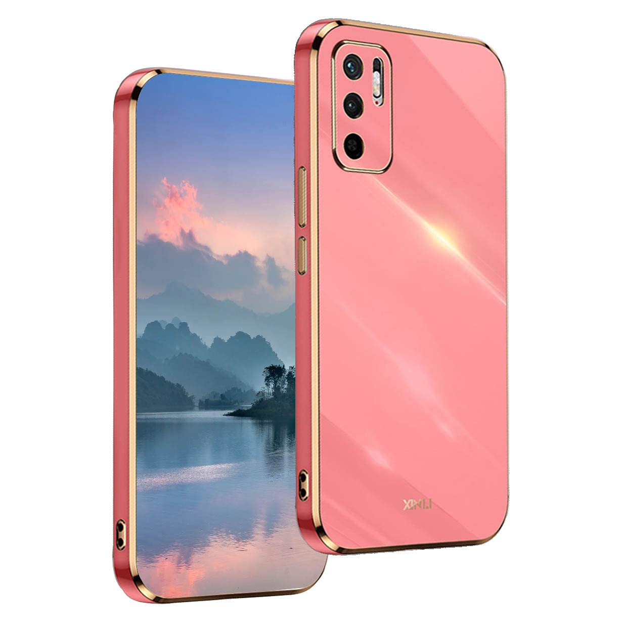 UPLAI Cover per Xiaomi Redmi Note 12 4G, Design Galvanico alla Moda Custodia Ultra Sottile Antiurto Anti-Graffio, Colorato Lussuoso Morbido TPU Silicone Caso.(Rosa