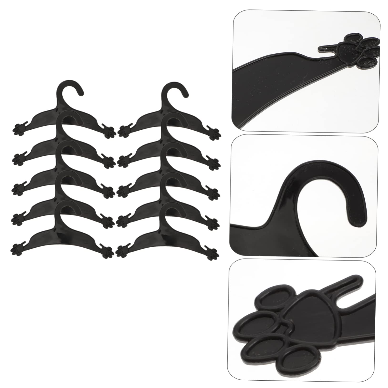 Garneck 10pcs Dog Clothes Hanger Creative Claw Shaped Pet Garment Hanger Non Skid Windproof Design for Travel Dorm Kitchen Bathroom Balcony Use