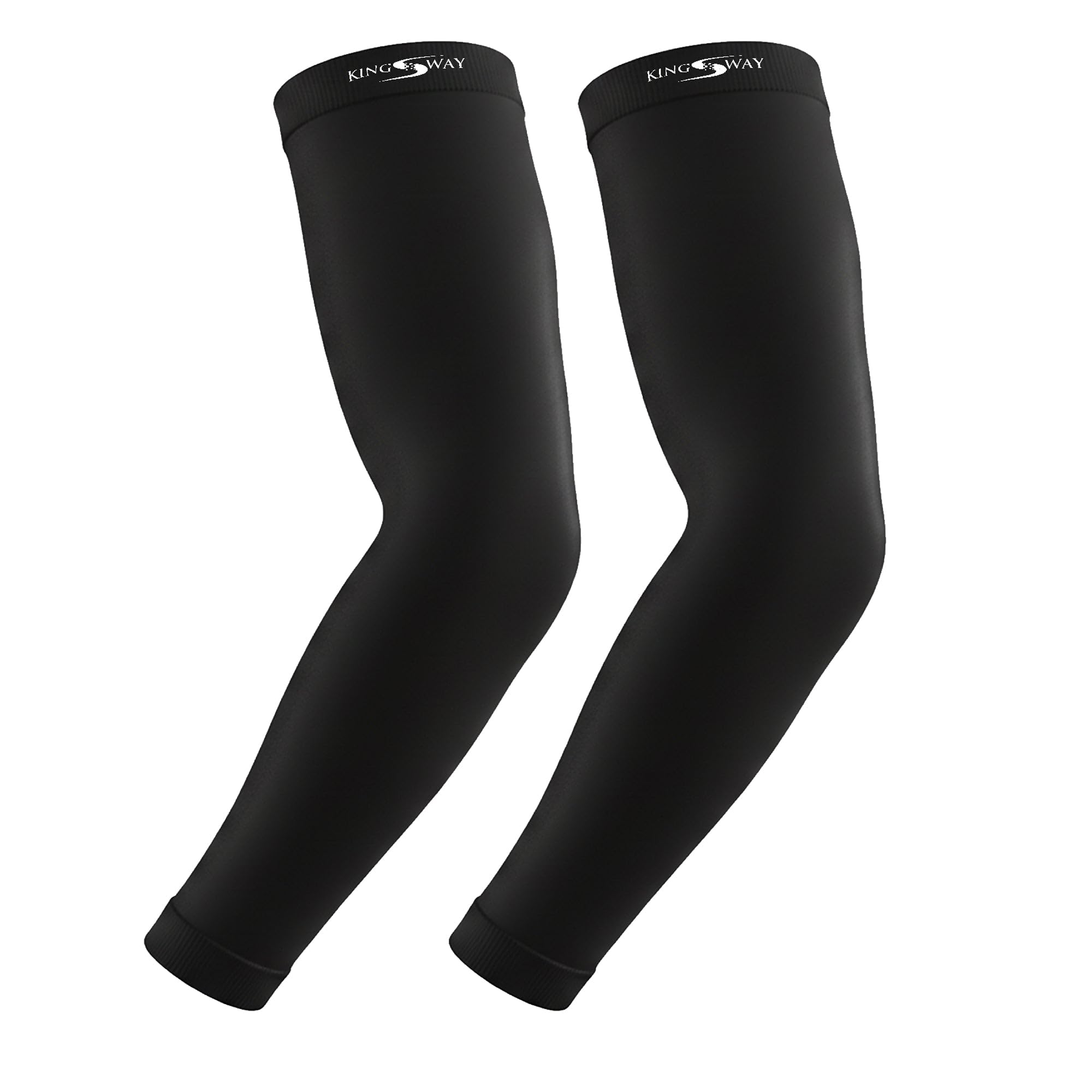 Kingsway® Multi-Sports Protective Arm Sleeves for Bike Riding, Cycling, Gym, Cricket - Sweat Absorbing Fully Stretchable Free Size Arm Sleeve Save You from Sun and Dust - Black Color, 1 Pair-image-14
